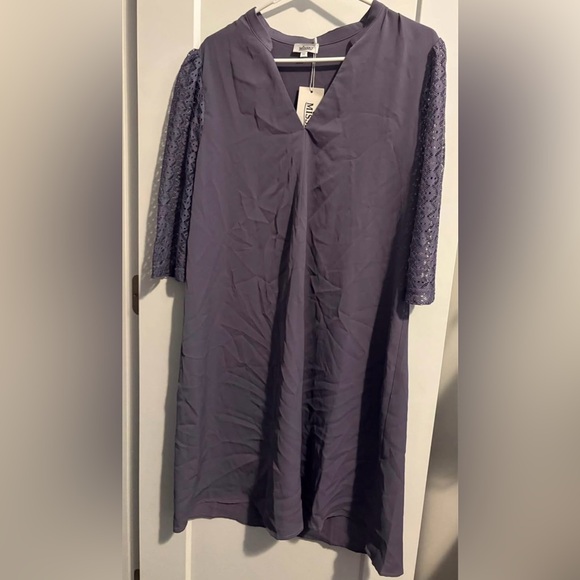 Missky Dresses & Skirts - Elegant Purple Lace Sleeve Dress